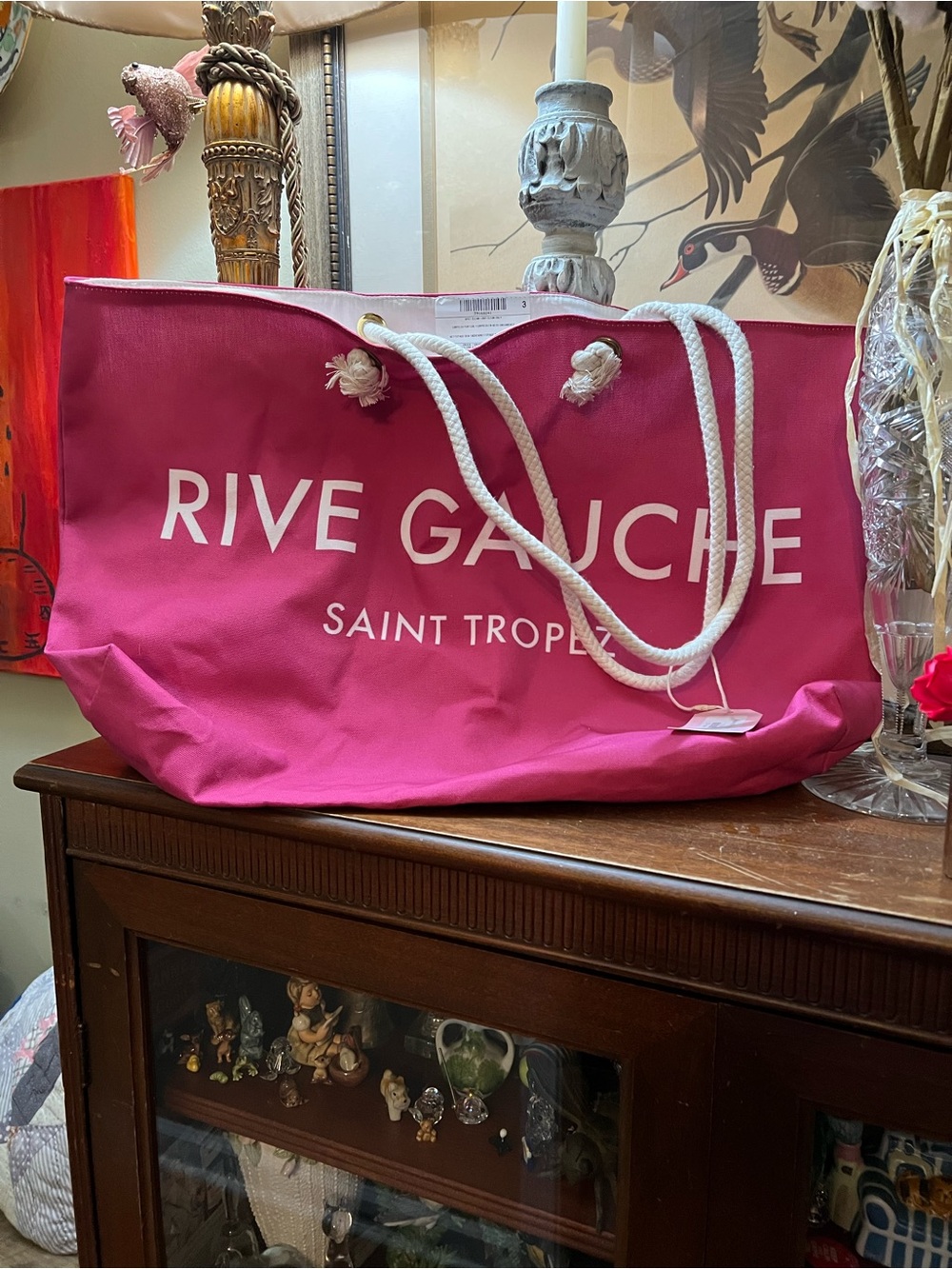 🦋 NWT Saint Tropez Pink Tote Bag
